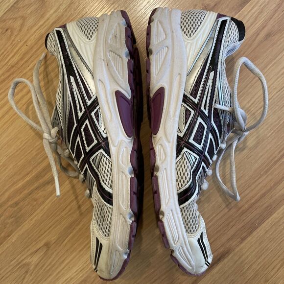 Asics Womens 8.5 Purple Gel T2N8N‎ Athletic Running Shoes Sneakers White - Picture 2 of 12